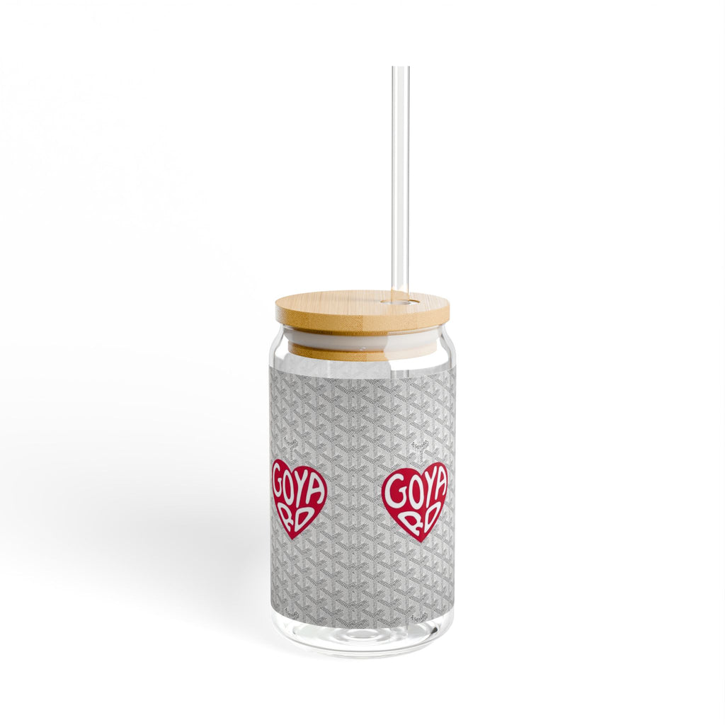 French Luxury Fashion Designer Sipper Glass, 16oz