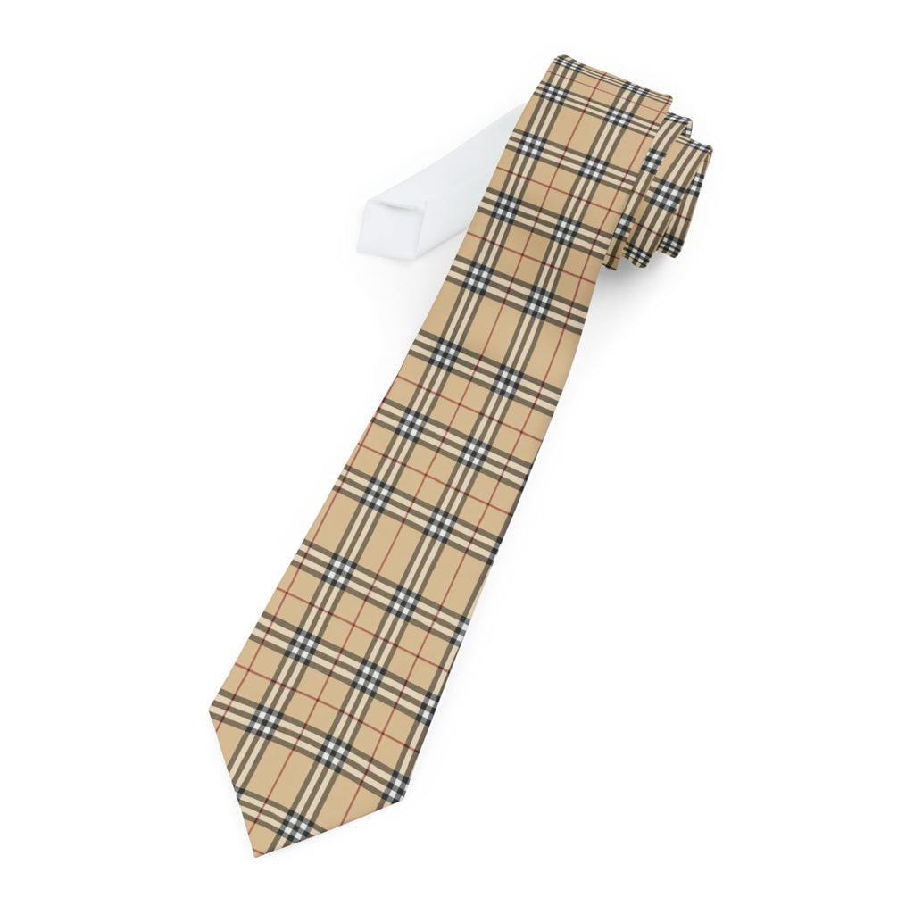 Iconic British Designer Plaid Necktie – Timeless Check Pattern for Men, Wedding & Office Nova Check