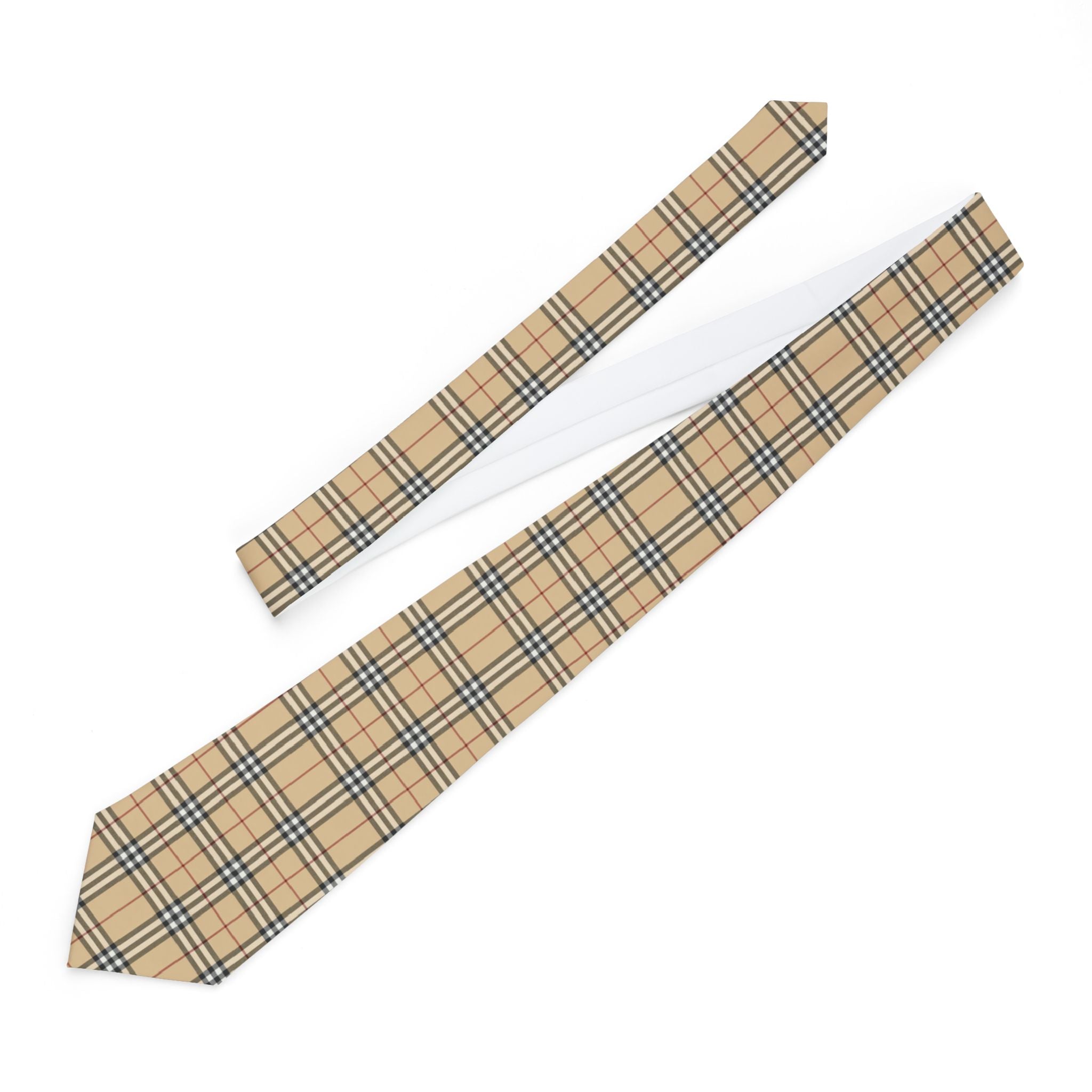 Iconic British Designer Plaid Necktie – Timeless Check Pattern for Men, Wedding & Office Nova Check