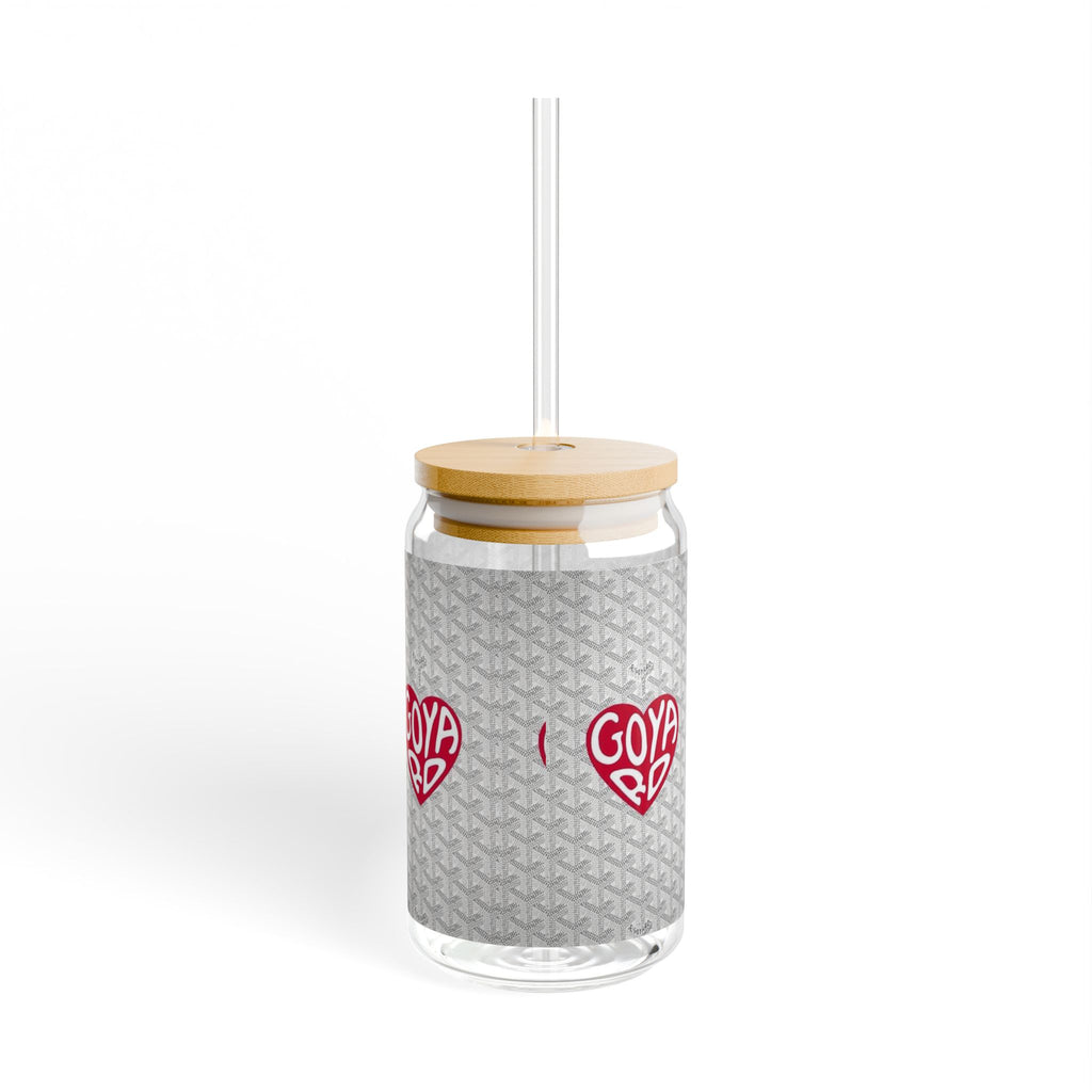 French Luxury Fashion Designer Sipper Glass, 16oz
