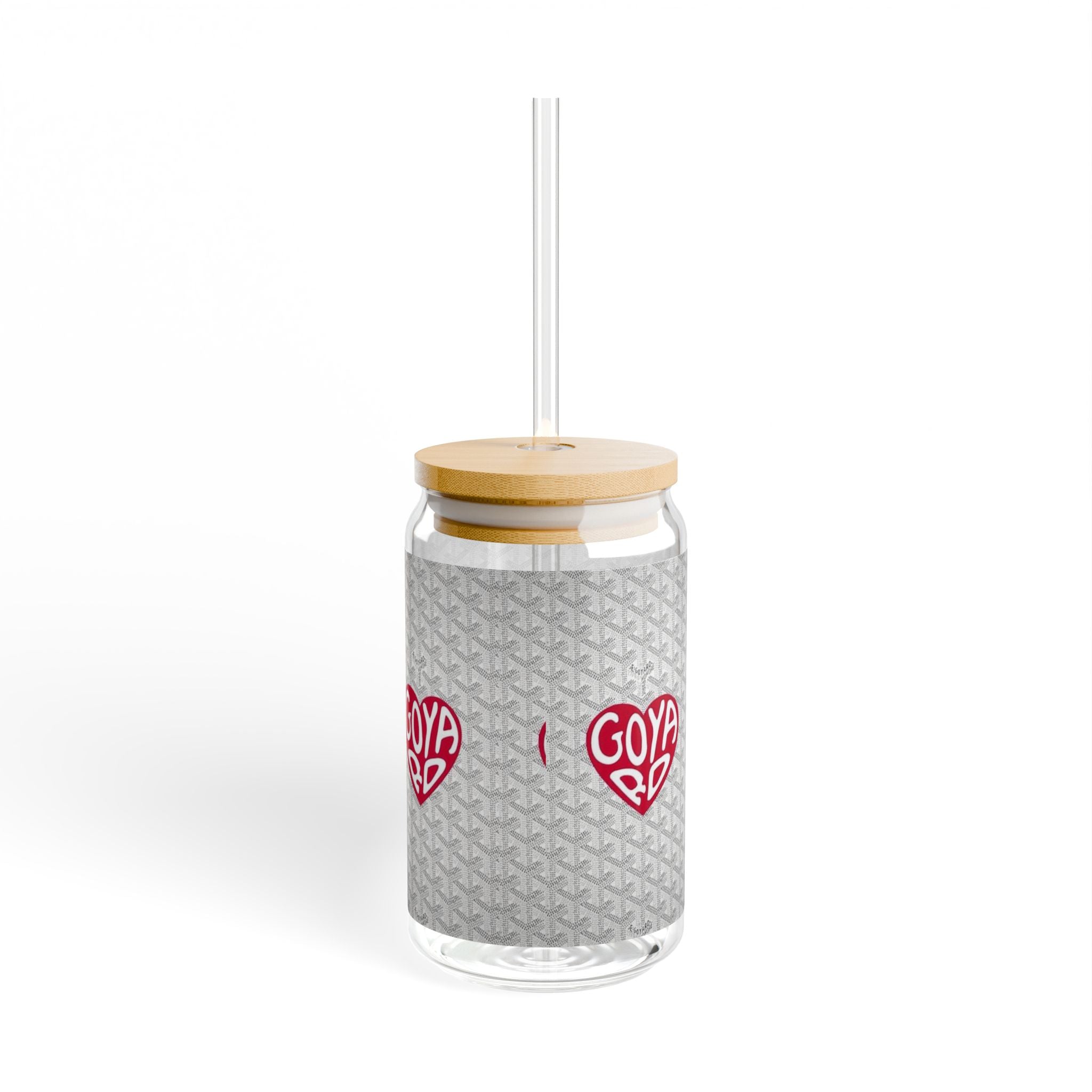 French Luxury Fashion Designer Sipper Glass, 16oz