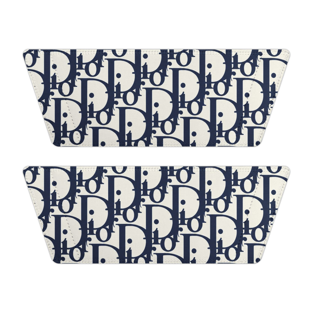Slide Sandals — Navy Monogram Removable-Strap Slides