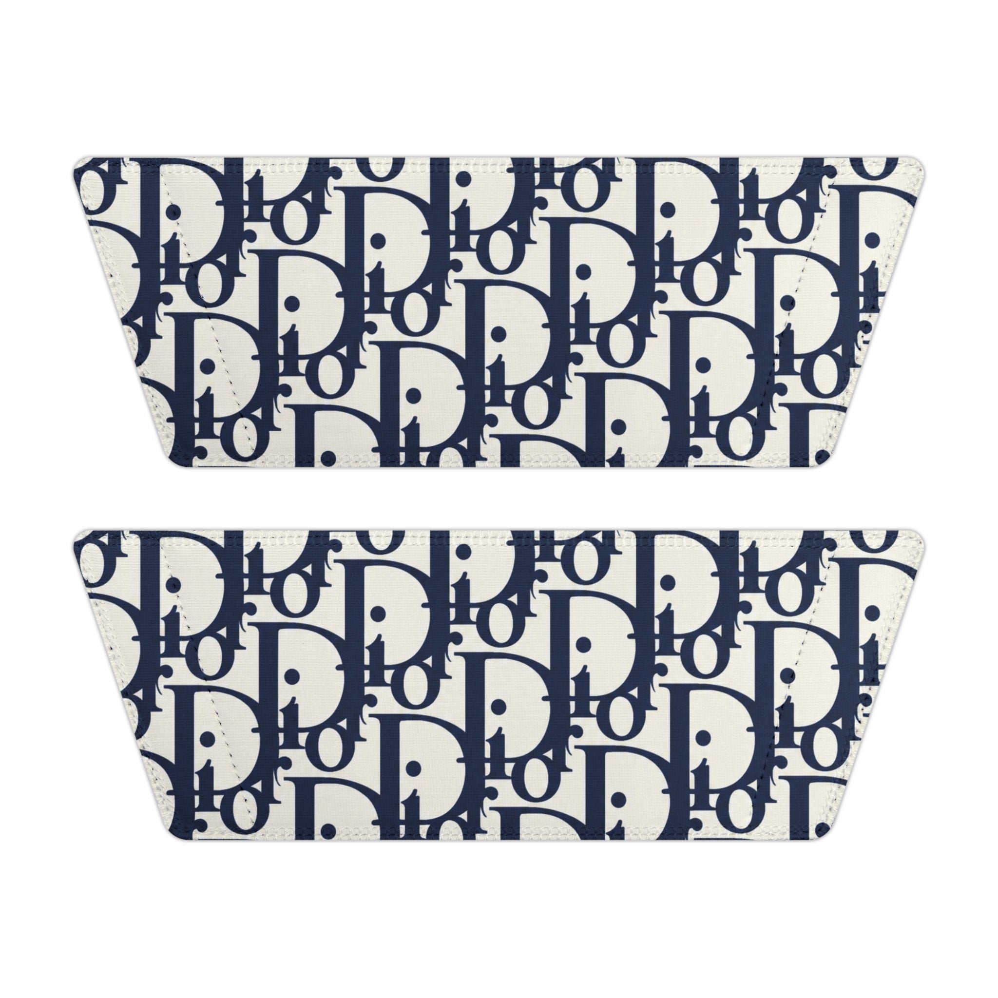 Slide Sandals — Navy Monogram Removable-Strap Slides