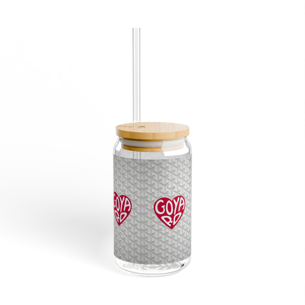French Luxury Fashion Designer Sipper Glass, 16oz