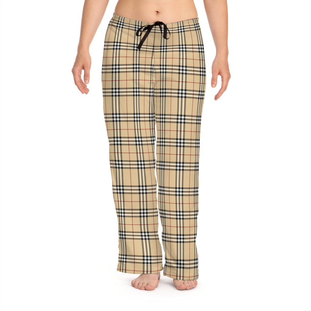 Iconic British Designer Plaid Pajama Pants Lounge Nova Check
