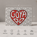 Goyard Heart Bumper Sticker | 4-Inch Matte Vinyl Decal | Red Heart Designer-Inspired Car Sticker