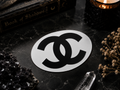 Double C 4-Inch Bumper Sticker | Black & White Vinyl Decal Matte Finish Chanel