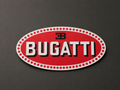 Bugatti Logo 4-Inch Matte Bumper Sticker | Red Oval Automotive Decal
